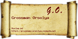 Grossman Orsolya névjegykártya