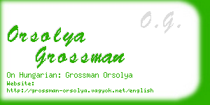 orsolya grossman business card